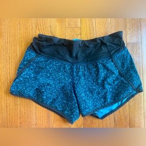 Lululemon blue black shorts size 2